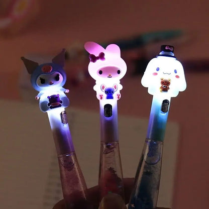 Lapiceros Sanrio con Luz y glitter