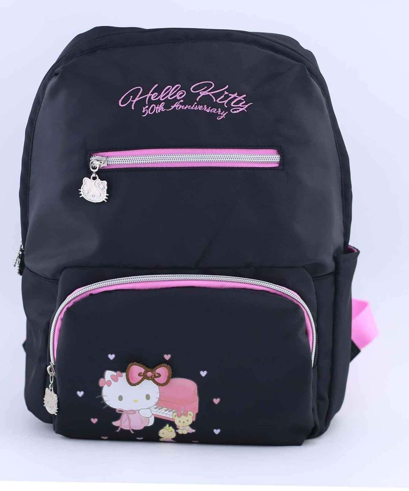 Mochila Hello Kitty Negra Scool