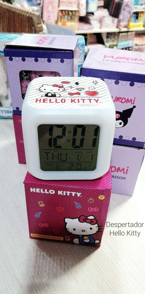 Reloj Digital Despertador con Luces⏱️ Animados Kuromi y Kitty